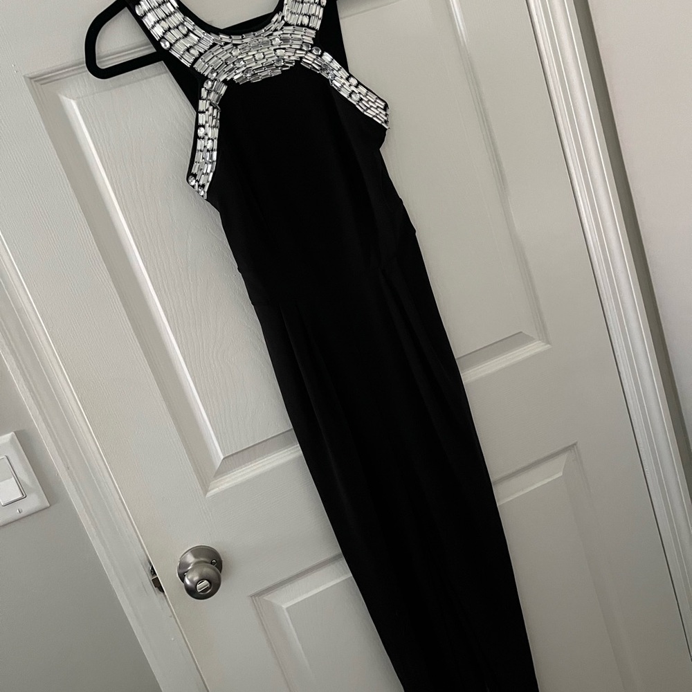 Venus~ Black Jumpsuit with Silver Accents Size XS in Excellent Condition